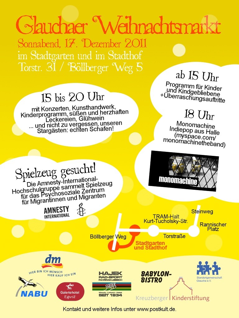 Rückseite Flyer Weihnachtsmarkt 2011